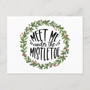 Möt mig under vattenutandningen Mistletoe Helg Vykort