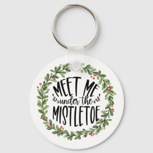 Möt mig under vattenutandningen Mistletoe Nyckelring