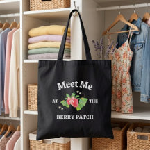 Möt mig vid bärplockningen | Svart bärshoppingväsk
