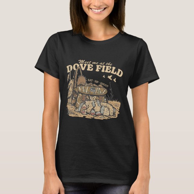 Möt mig vid Dove Fält Dove Hunting Camo Bag Hu T Shirt (Framsida)