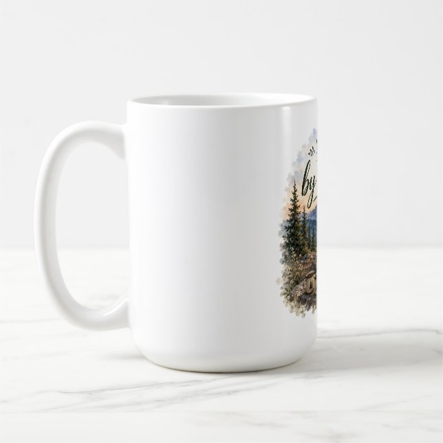 Möt mig vid lägerelden på Fire Mountain vid solned Kaffemugg (Vänster)