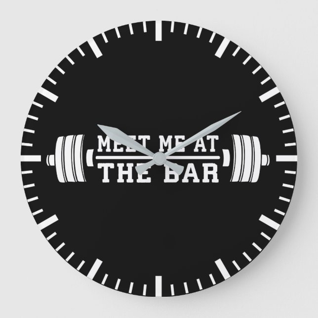 Möt mig vid Pub - Barbell - Workout Stor Klocka (Framsida)