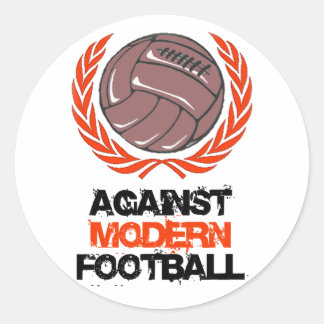 Mot modernt fotboll runt klistermärke