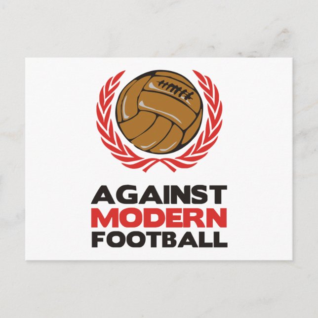 Mot modernt fotboll vykort (Framsida)