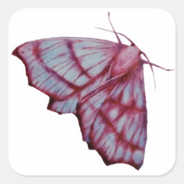 Mot, moth fyrkantigt klistermärke