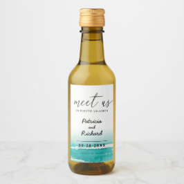 Möt oss i målbröllop klockan Spara datumet Vinetikett