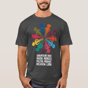 Mot rasism Politik Freedom Kärlek Gift 6 T Shirt