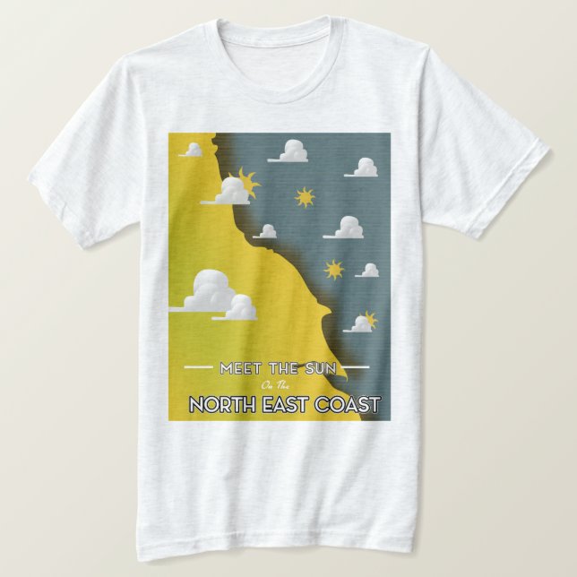 Möt Sol, vid norra Öster Kusten T Shirt (Design framsida)