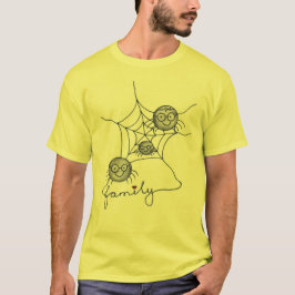 Möt spindlarna – Söt och kuslig spindelfamilj Gra T Shirt