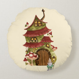 Möt Thistle Toadstool! Rund Kudde