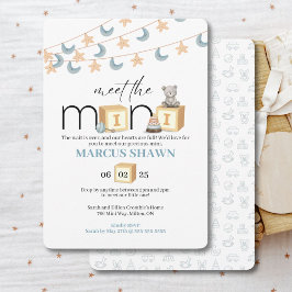 Möt välkomstinbjudan till Mini Baby Inbjudningar