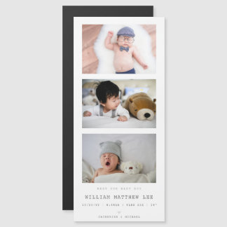 "Möt vår pojke" Baby-annonsfoto