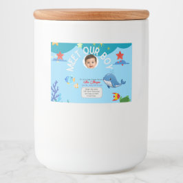 Möt vår pojke baby shower-inbjudan-Under havet Mat Etiketter