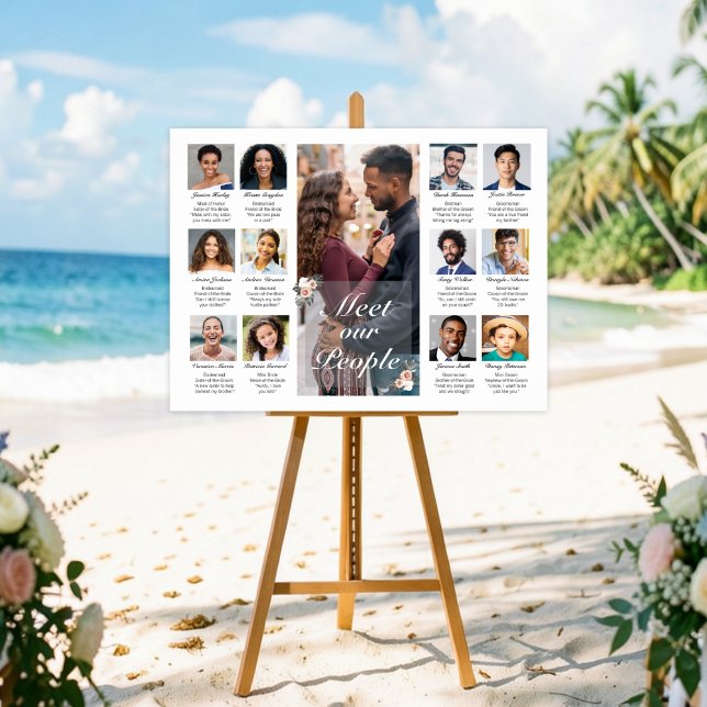 Möt Våra Människor Bröllopsskylt Poster (Meet Our People Wedding Sign)