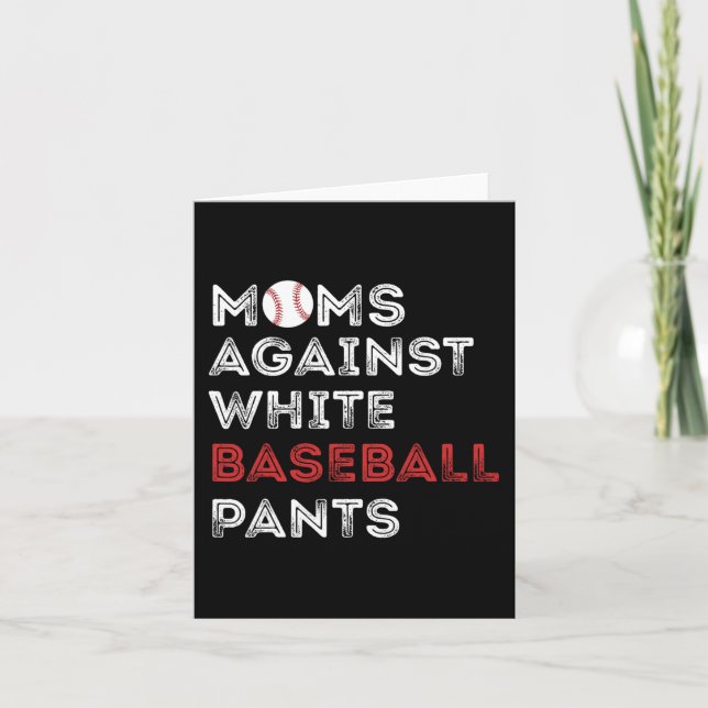 Mot White Baseball Byxor Funny Baseball Mamma Wo Kort (Framsida)