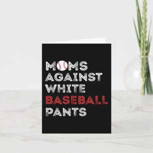 Mot White Baseball Byxor Funny Baseball Mamma Wo Kort