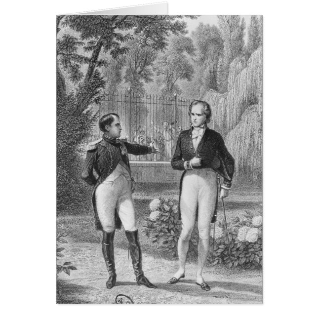 Möta mellan Napoleon mig och Benjamin Hälsningskort (Framsidan)