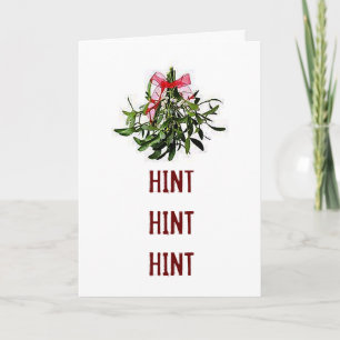 MÖTA MIG UNDER MISTLETODEN FÖR EN GOD JUL HELGKORT