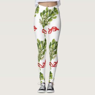 MÖTA MIG UNDER MISTLETOE CHRISTMAS LEGGINGS