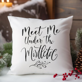 MÖTA MIG UNDER MISTLETOE CHRISTMAS-VITT KUDDE