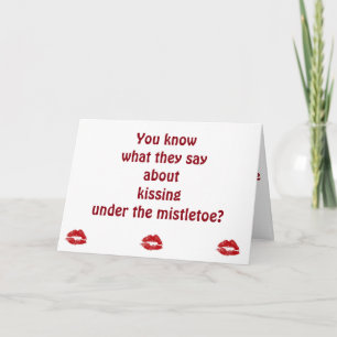 MÖTA MIG UNDER MISTLETOE FÖR ATT SE VAD SOM HÄNDER HELGKORT