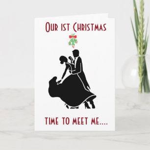 **MÖTA MIG UNDER MISTLETOE** VÅR FÖRSTA KRISTMAS HELGKORT
