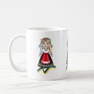 Motanka, Ukrainas folkdoll, Victory Ukraina Kaffemugg