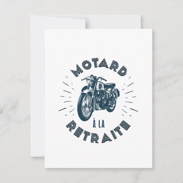 Motard à la retraite inbjudningar (Framsida)