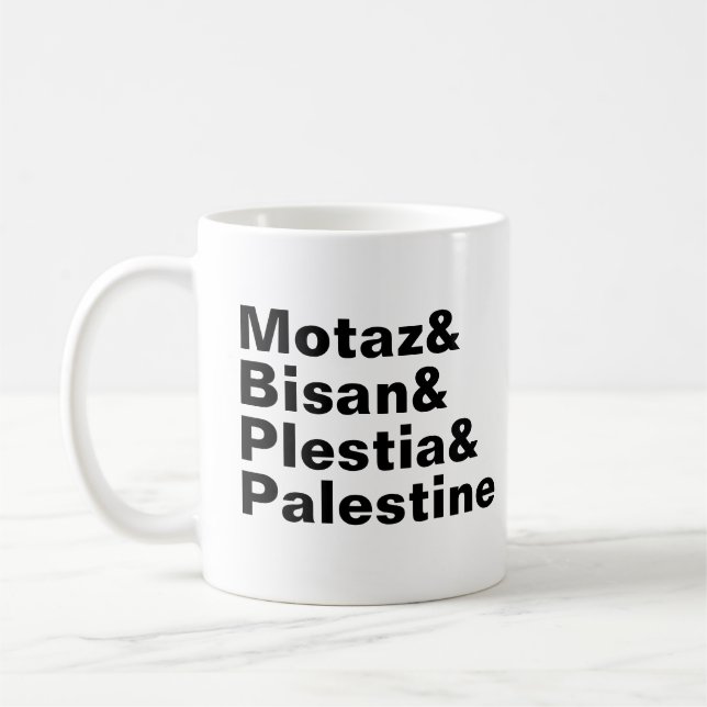 Motaz & Bisan & Plestia & Palestina - pressfrihet Kaffemugg (Vänster)