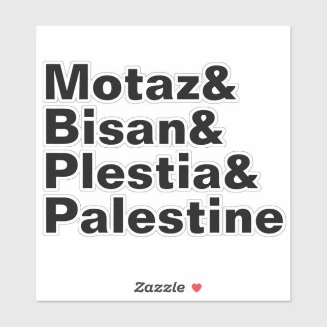 Motaz & Bisan & Plestia & Palestina - pressfrihet Klistermärken (Ark)