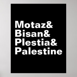 Motaz & Bisan & Plestia & Palestina - pressfrihet Poster