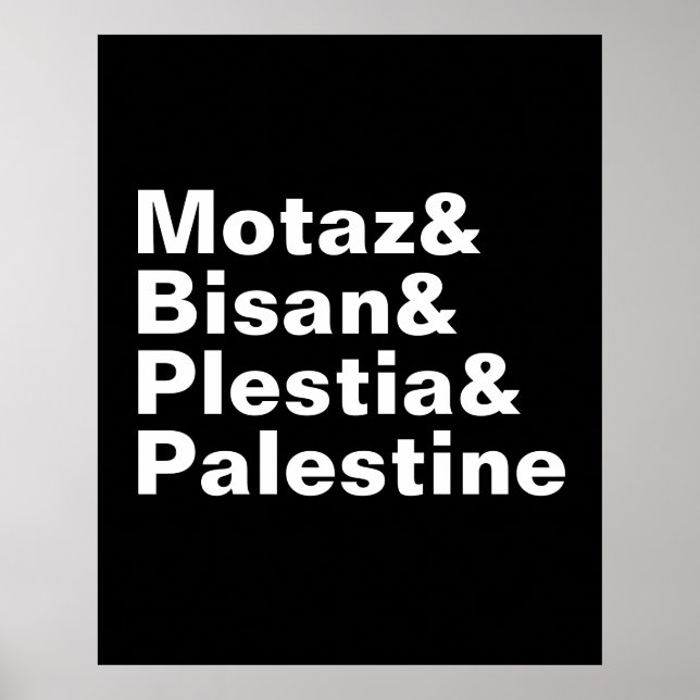 Motaz & Bisan & Plestia & Palestina - pressfrihet Poster (Framsidan)