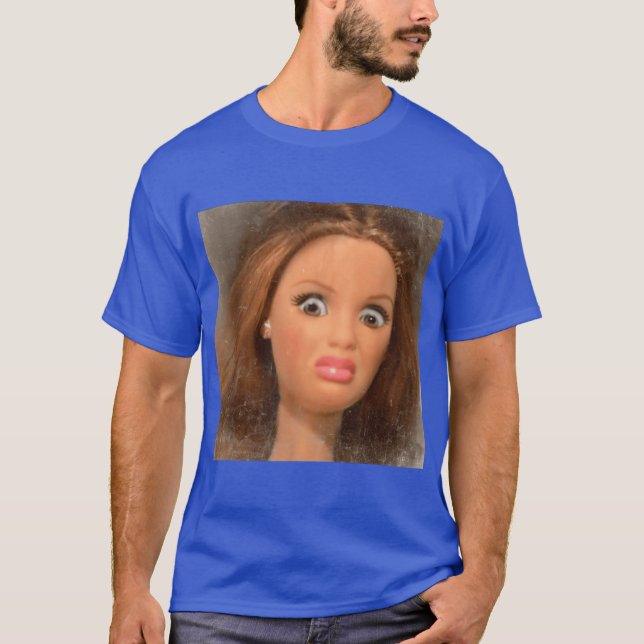 Motbjudande dockansikte t shirt (Framsida)
