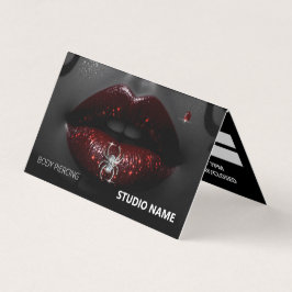 Möte Affärskort av piercing salon Visitkort