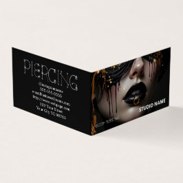 Möte Affärskort av piercing salon Visitkort