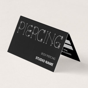 Möte Affärskort av piercing salon Visitkort