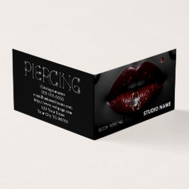 Möte Affärskort av piercing salon Visitkort