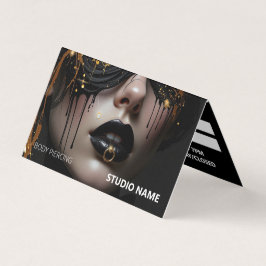 Möte Affärskort av piercing salon Visitkort