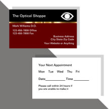 Möte Affärskort av typen Classy Oftalmolog