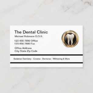 Möte Affärskort för Dentist Office Classy Visitkort