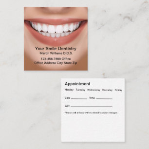 Möte Affärskort för Smile Dentist Office Fyrkantigt Visitkort
