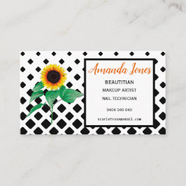 Möte Affärskort för solrosbehandlare Tidsbeställning Kort