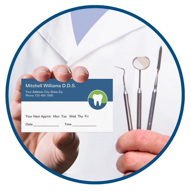 Möte Affärskort för tandläkarkontor Tidsbeställning Kort (Skapare uppladdad)