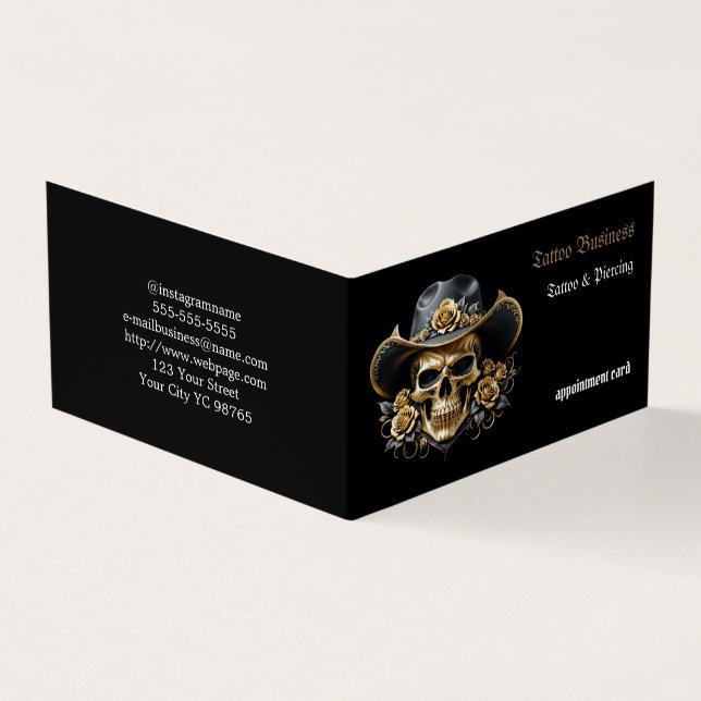 Möte Affärskort för Tattoartist salon Visitkort (Utsida)