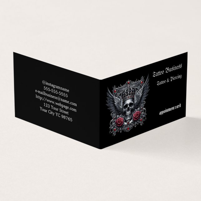 Möte Affärskort för Tattoartist salon Visitkort (Utsida)