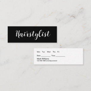 Möte Affärskort i Classy Hairstylist Mini Visitkort