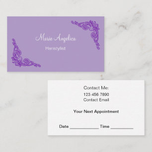 Möte Affärskort i Classy Hairstylist Nya Visitkort