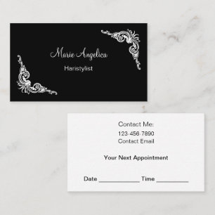 Möte Affärskort i Classy Hairstylist Nya Visitkort