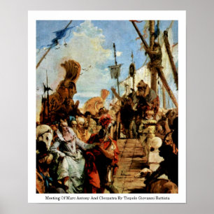 Möte av Marc Antony och Cleopatra Poster