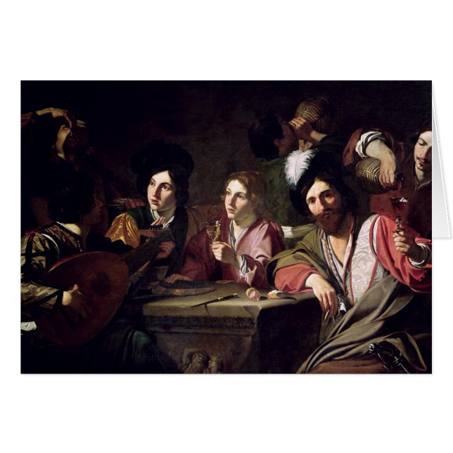 Möte av supare hälsningskort (Framsidan Horizontal)